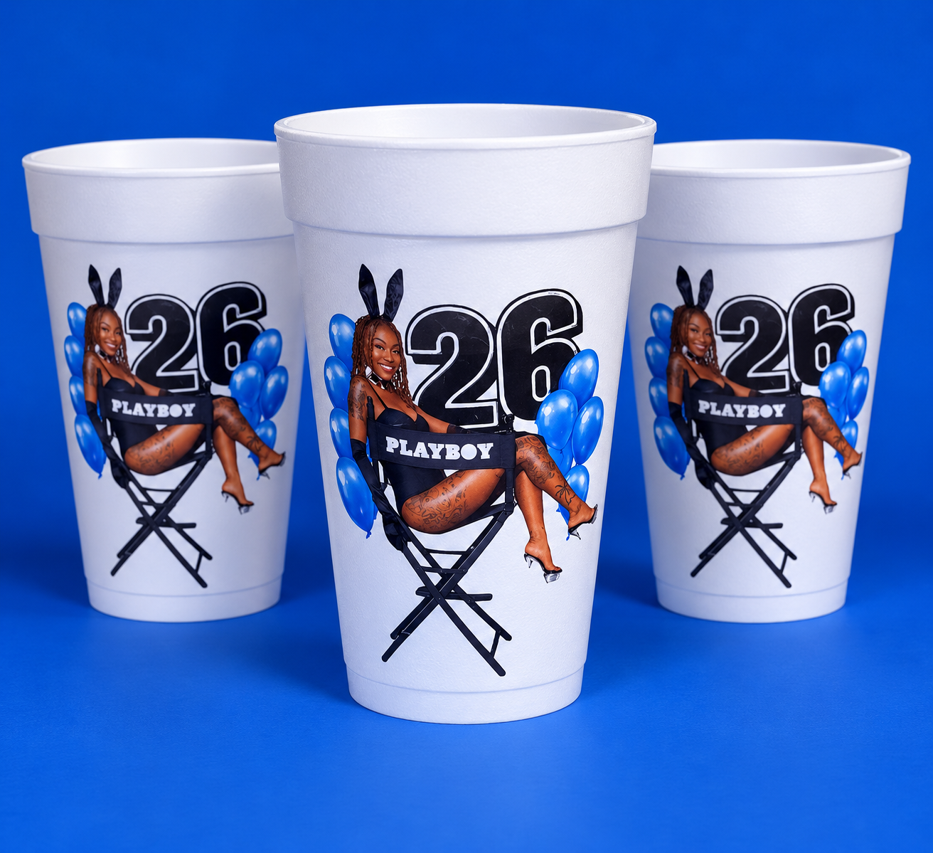 Blue Birthday Cups