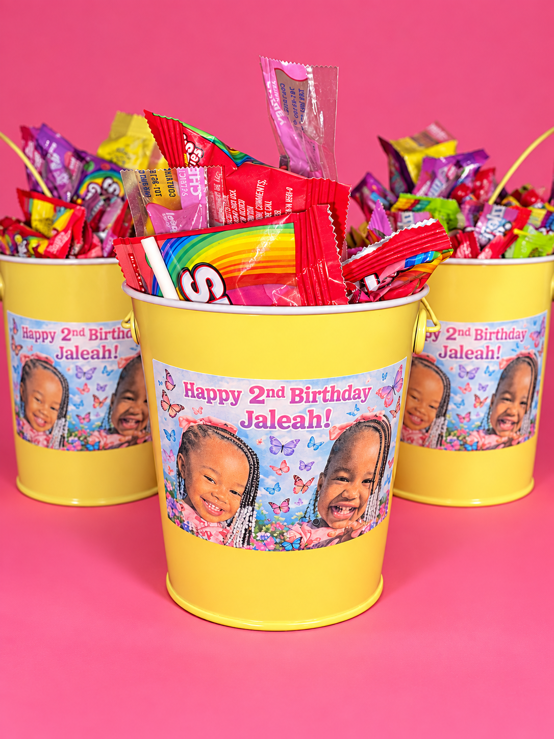 Birthday Candy Buckets